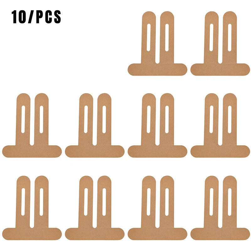 Precut kinesiology tape knee strips, beige tan, 10-pack