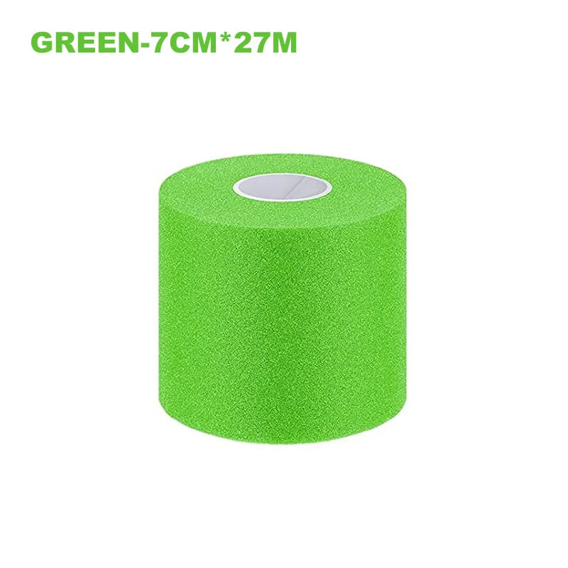 Foam underwrap tape roll, green 7 cm width