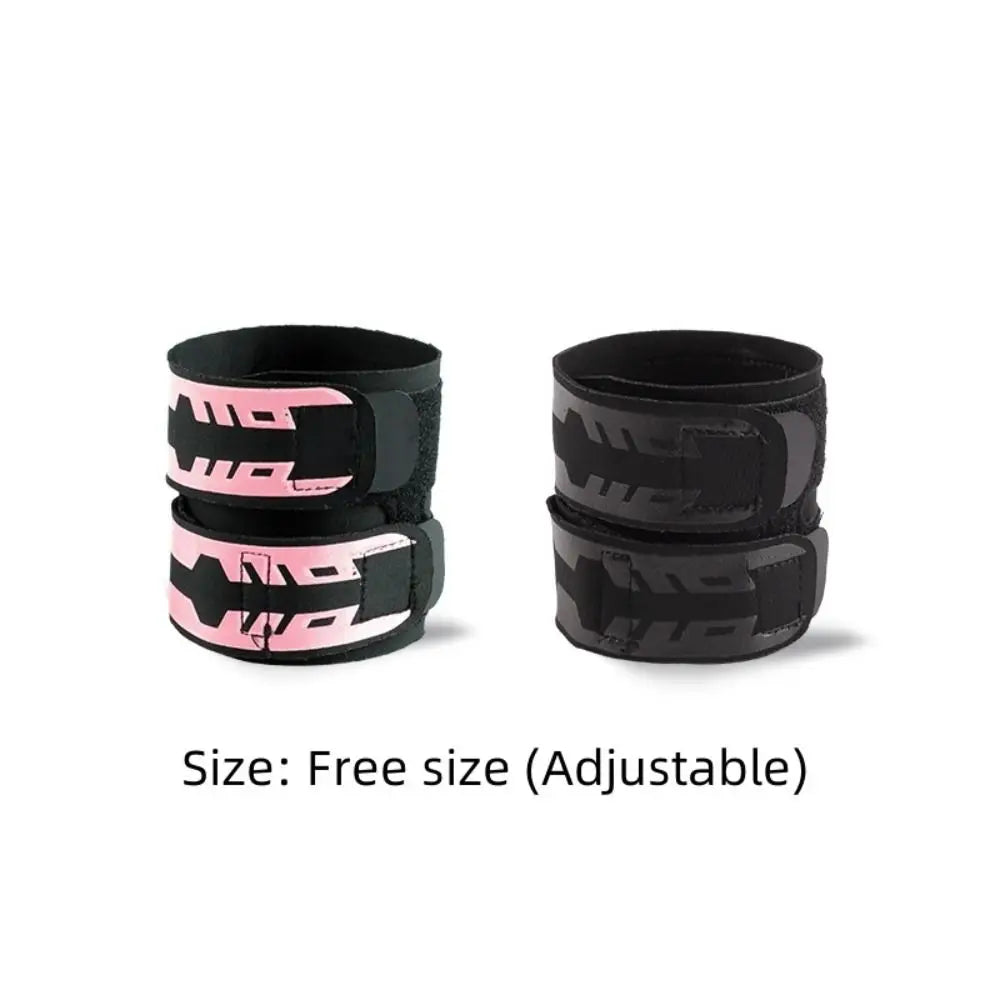 Wrist brace pair set: pink-and-black braces shown together, adjustable double straps